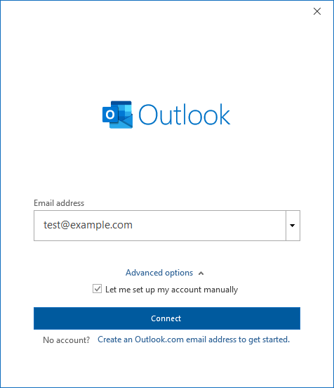 Outlook Simplified Wizard Start